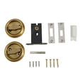 Double Sided Pull Ring Lock Elegant 201 Stainless Steel Pocket Door