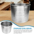 thumbnail image 5 of Minkissy Stainless Steel Crab Pot with Strainer Round Silver 1Set for Families, 5 of 5