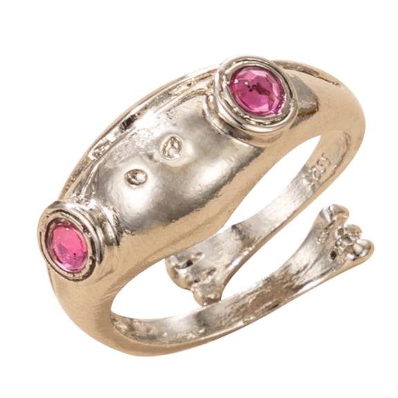 JikouIivo Retro Distressed Matte Ring Cute Creative Opening Adjustable Index Finger Ring Hypoallergenic Rings For Men Women Unisex