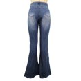 thumbnail image 5 of Jeans Évasés à Pattes d'Éléphant pour Femmes Taille Haute Jeans en Denim Ajustés, 5 of 5