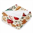 thumbnail image 2 of SPXUBZ Christmas Baking Pattern Flannel Blanket Soft Plush Throw Blanket Holiday Decor Cozy Warm Lightweight Blanket for Sofa Bed 60"x50", 2 of 5