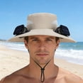 thumbnail image 3 of RICHMJ Solar Powered Fan Hat for Men Women, Wide Brim Hat with 2 Fans UPF 50+, For Outdoor Fishing Beach Sun Hat ,Mountaineering(A), 3 of 7