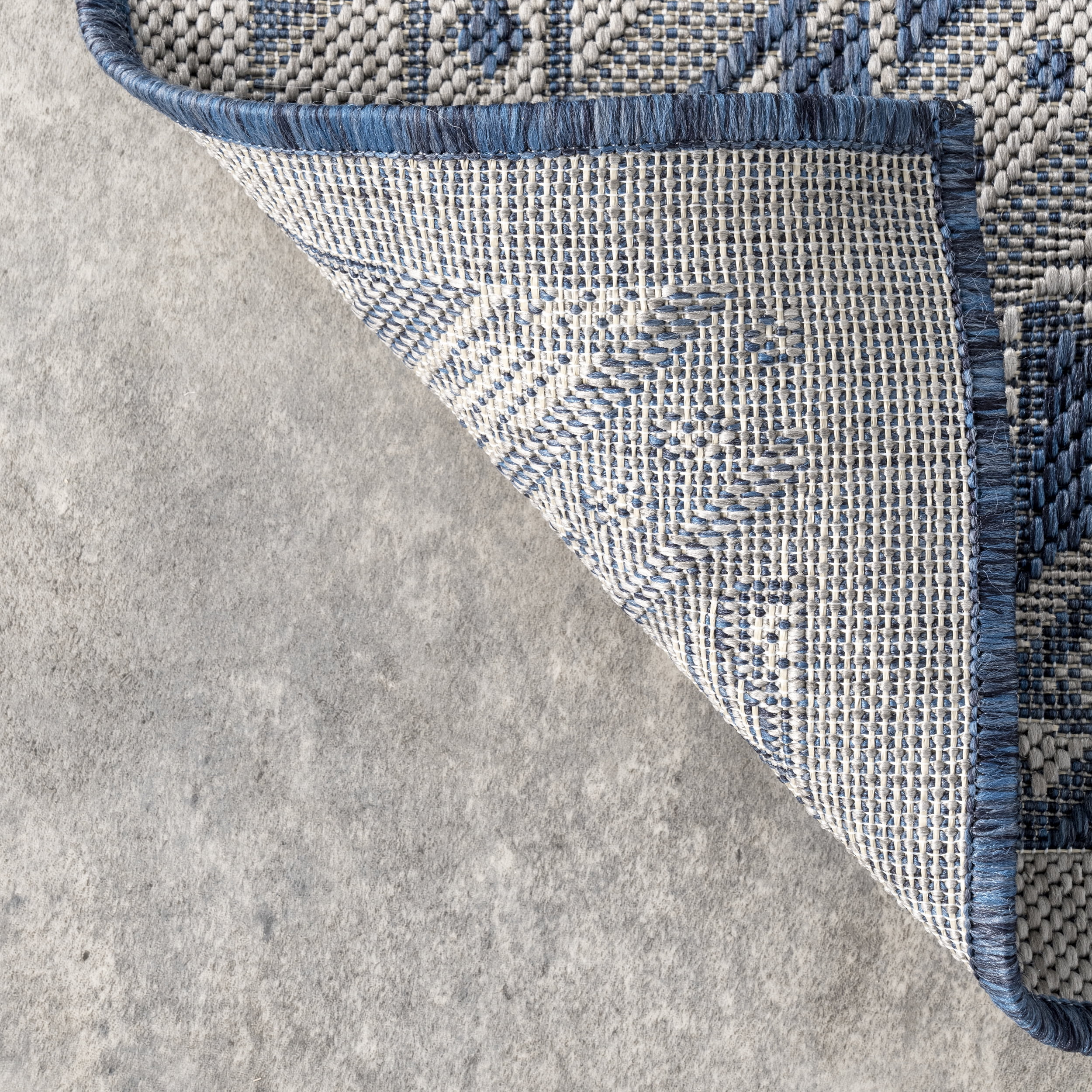 nuLOOM Landry Aztec Indoor/Outdoor Area Rug, 6' 7" x 9', Blue
