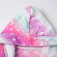 thumbnail image 6 of Trikvn Girls Plush Fleece Bathrobe Starry Printed Flannel Sleepwear Cozy Hooded Loungewear with Pockets and Tie Belt for Kids Toddler Spa Shower Winter Robe, 6 of 6