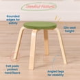 thumbnail image 4 of ECR4Kids Bentwood Stackable Stools, 12in Seat Height, Classroom Furniture, Earthtone, 6-Piece, 4 of 9
