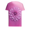 thumbnail image 4 of Women's Asymmetrical Neck Tee Floral Tshirts Short Sleeve Blouse Loose Tunic Tops Summer Clothes, 4 of 4