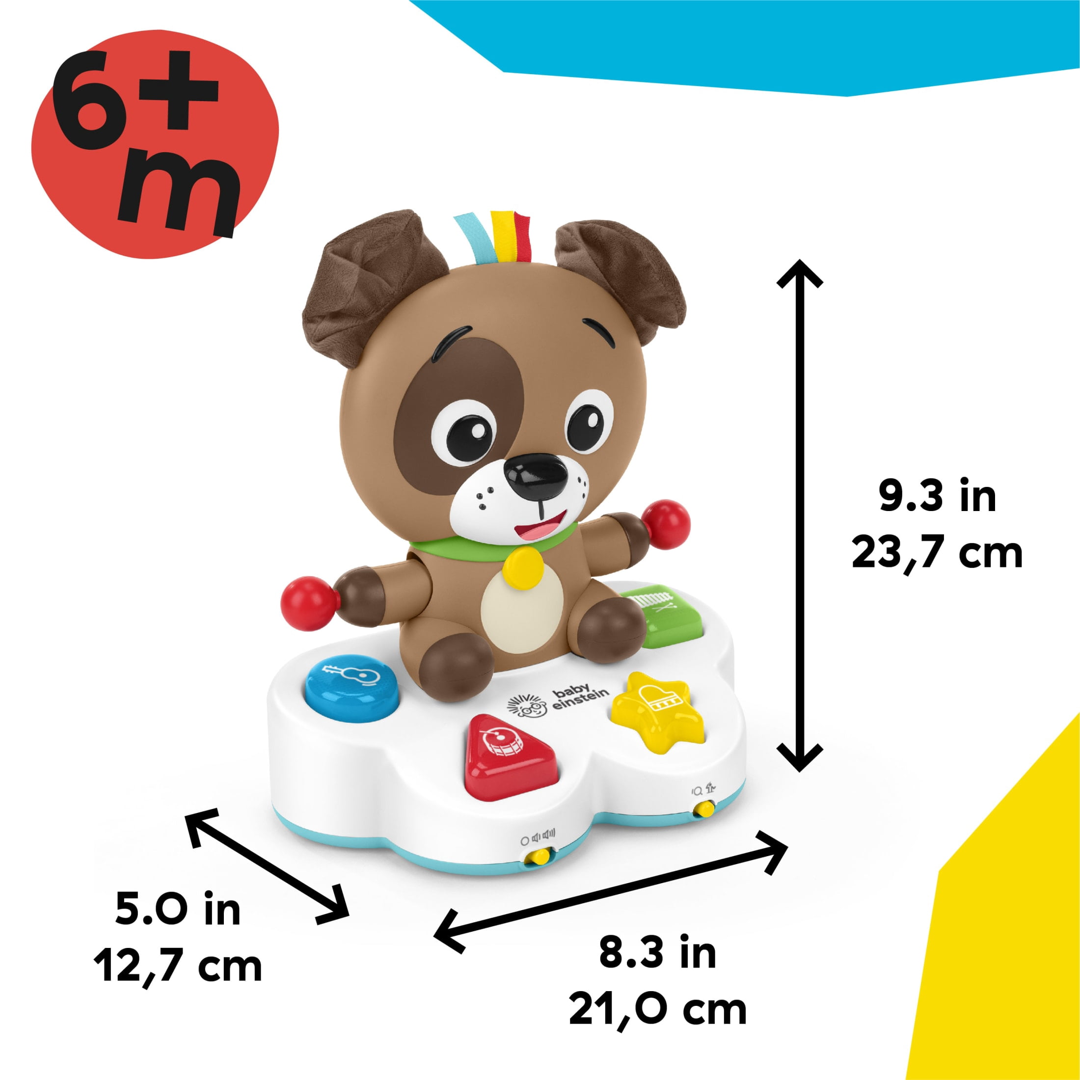 Baby Einstein Drum & Learn Dean Musical Learning Toy, Ages 6+ Months