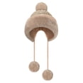 thumbnail image 2 of Spencer Women Winter Beanie Hat Peruvian Ski Ear Flaps Caps Fuzzy Pompom Beanie Hat Knit Fleece Lined Warm Hat, Brown, 2 of 12