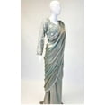 thumbnail image 2 of Sea Foam Color Readymade Saree, 2 of 4