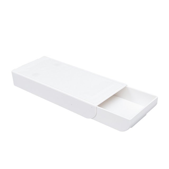 Toystoory Cajón de aplicación amplia, almacenamiento de diapositivas organizado debajo del escritorio, caja de diapositivas de cajón multiusos Almacenamiento y organización del hogar blanco