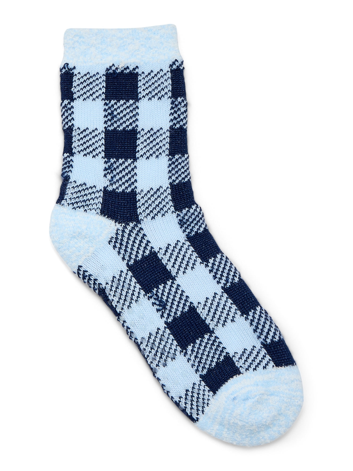 Joyspun Women's Double Layer Crew Lounge Socks, 3-Pack, Fits Shoe Sizes 4-10