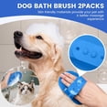 thumbnail image 5 of Double-Sided Pet Grooming Rake - 4-in-1 Professional Pet Grooming Kit, Deshedding Dematting Tool for Dogs, Cats, Extra-Wide Grooming Brush & Deshedder Comb for Long and Short Haired Pets (4PCS Blue), 5 of 14