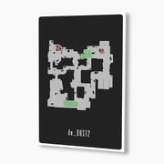 CS:GO de_Dust2 Map Poster; Gaming Wall Art