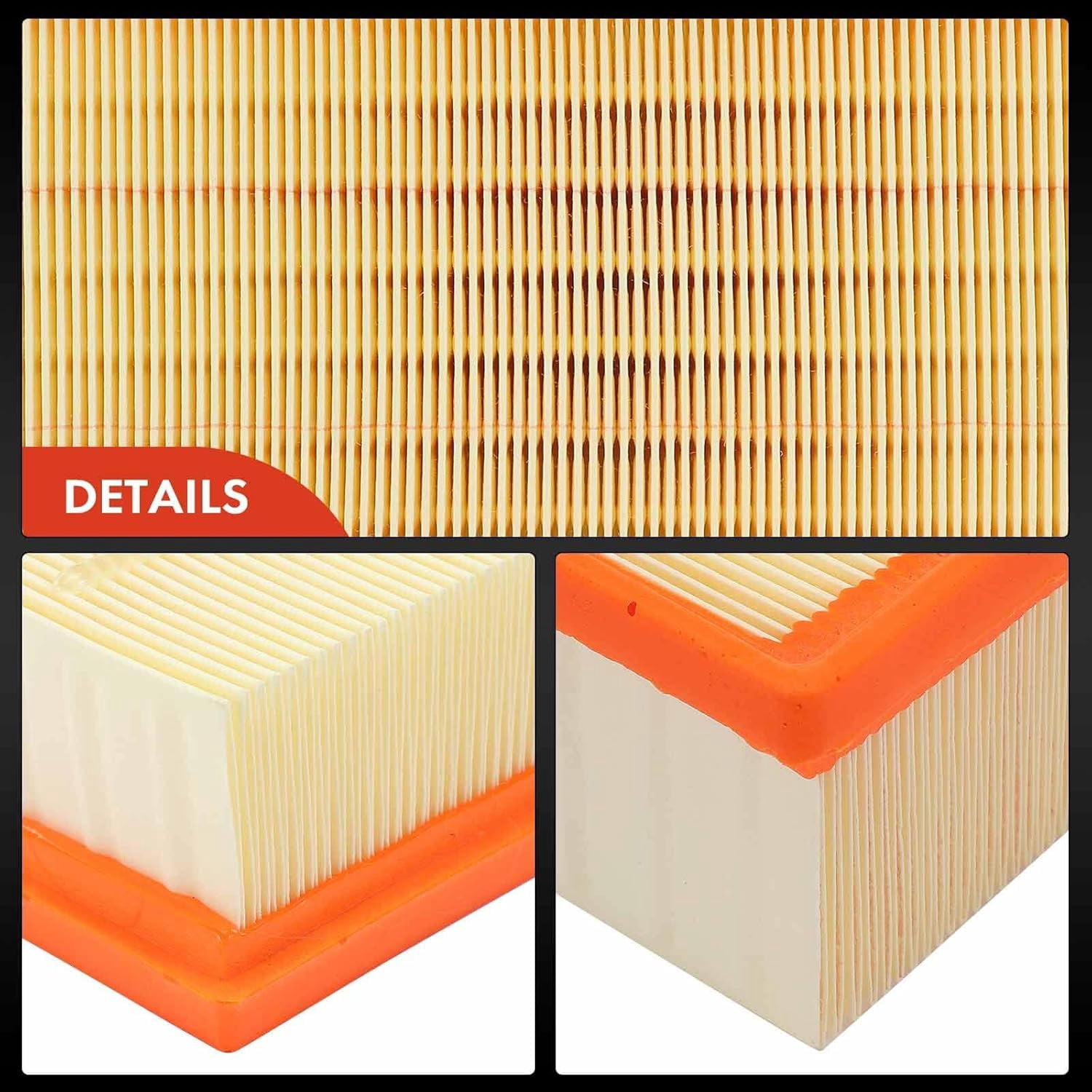 A-Premium 2-PC Engine Air Filter Compatible with Land Rover Discovery, LR4, Range Rover, 2010-2022, Flexible Panel