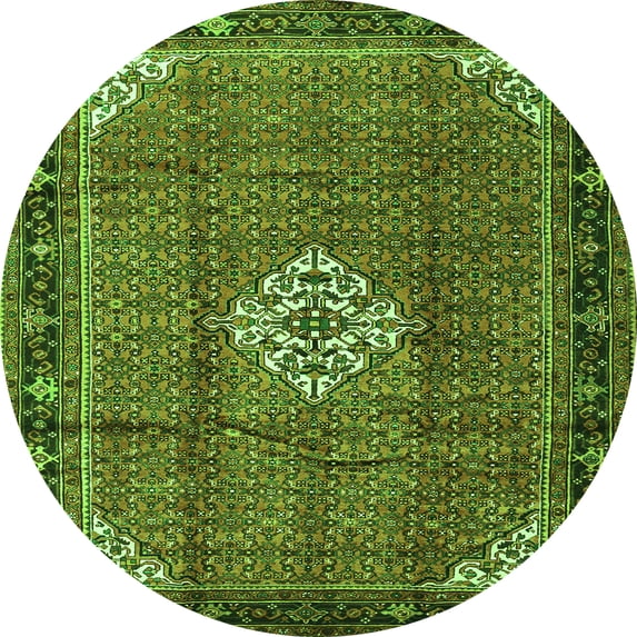 Ahgly Company Indoor Round Persian Green Traditional Area Rugs, 6' Round