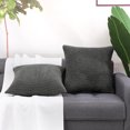 thumbnail image 2 of Unique Bargains 2-Pack 3D Corduroy Decorative Throw Pillow Covers Gray 26" x 26", 2 of 8