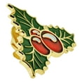 thumbnail image 2 of PinMart's Christmas Holly Berry Xmas Mistletoe Holiday Lapel Pin, 2 of 3
