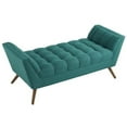 thumbnail image 2 of Modway Response Medium Upholstered Fabric Bench in Teal, 2 of 3