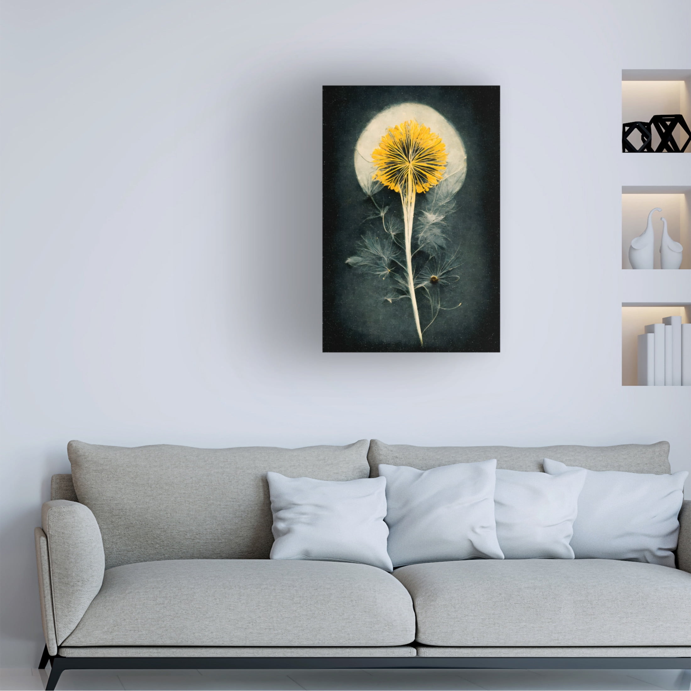 Canvas Wall Art - Treechild 'Dandelion' Wall Art for Living Room, Bedroom, or Office D?cor by Trademark Fine Art - 12 x 19 Inches
