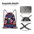 thumbnail image 3 of Yiaed American With Lips Print Drawstring Bags Drawstring Backpack Bulk String Back Pack Gym Sport Bag-Small, 3 of 5