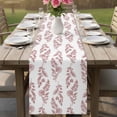 thumbnail image 4 of Red Botanical Table Runner 70 Inches, Pastoral Elegant Spring Floral Bed Runner Dresser Scarves Tabletop for Indoor Outdoor Parties/Ceremony/Banquet, 13" x 70", 4 of 8