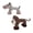 D, variant on PrimeGo Plush Dog Chew Toy Squeaky Linen Stuffed Animals Interactive Puppy Teething Toy for Small And Medium Dogs Teeth Cleaning