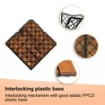 thumbnail image 6 of Miniyam 30 PcsInterlocking Deck Tiles, Acacia Solid Wood, 12x12 inch, Outdoor Balcony, Brown, 6 of 8