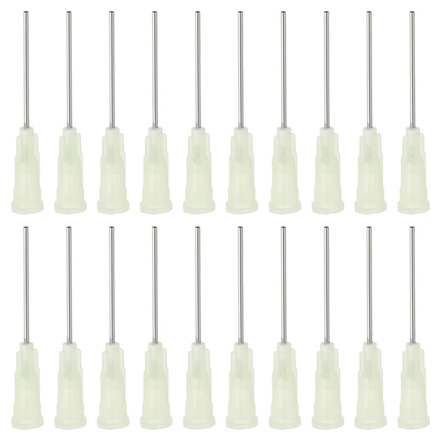 Agujas de Dispensación de Punta Romana Uxcell para Líquidos Industriales, Aguja de Dispensador con Lure Lock para Recargar Tintas Líquidas, Adhesivo, Color Amarillo Claro