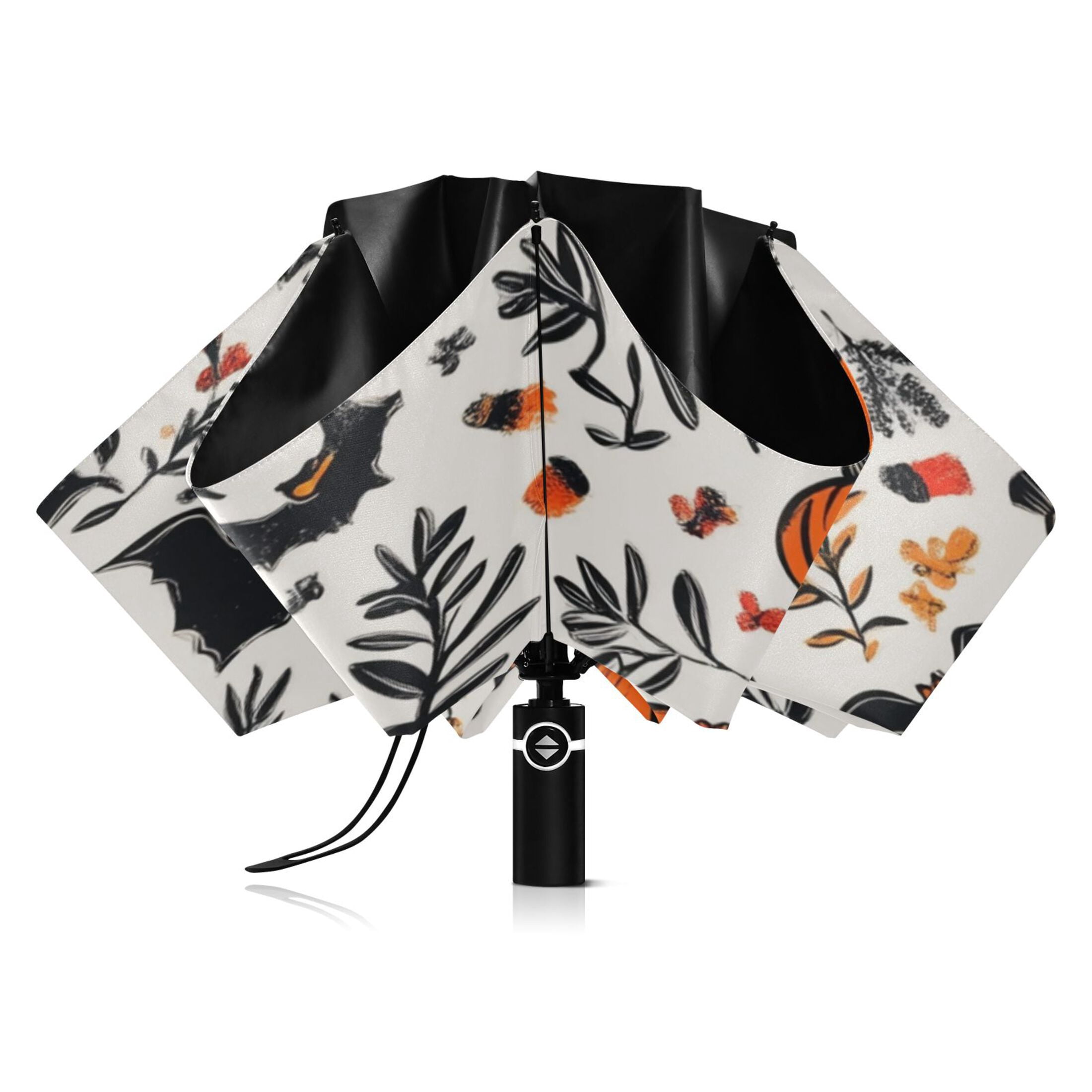 Halloween Themed Elements Extra Large Automatic Umbrella, UV Protection, Waterproof, Auto Open and Close