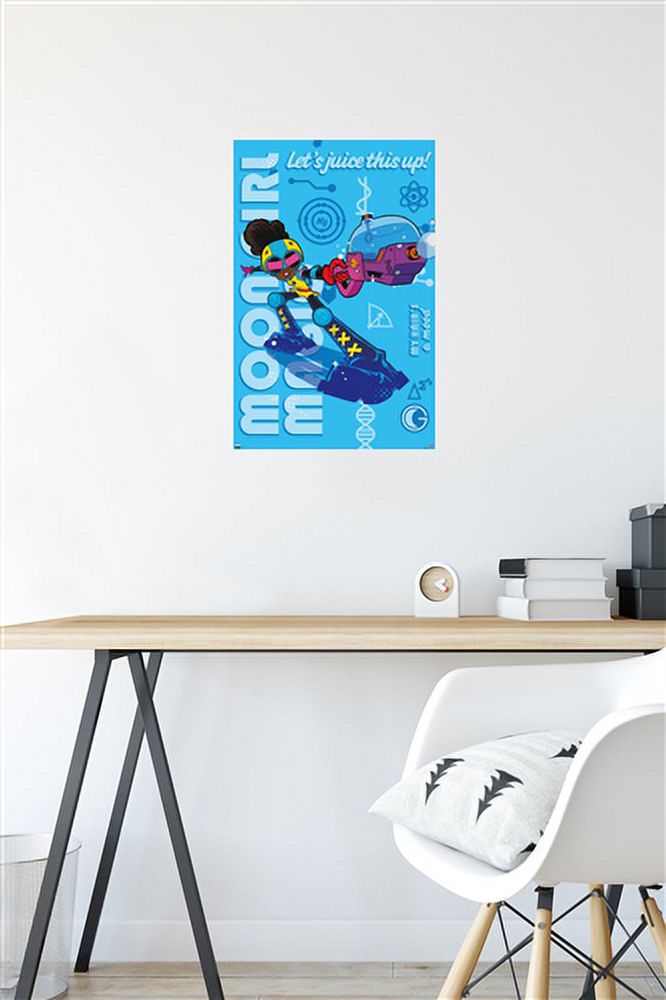 Marvel's Moon Girl & Devil Dinosaur - More Juice Wall Poster, 14.725" x 22.375"