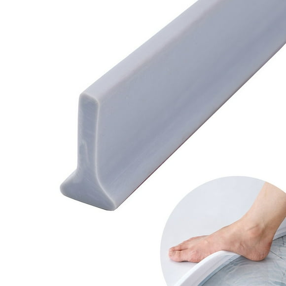 Shower Barrier Water Stopper Home Bathrooms With Adhesive Blocker Kit Long Silicone Strip Transparent Waterproof Collapsible Dam