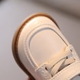 thumbnail image 5 of Quealent Baby Boy Oxford Shoes PU Leather Loafers Rubber and Soft Sole Wedding Dress Shoes Toddler Girl Baby Walking Shoes Beige for Size 8, 5 of 9