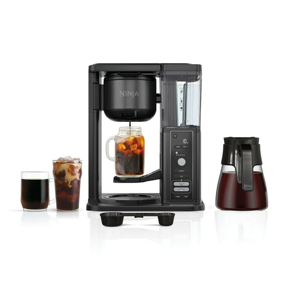 Ninja Hot & Iced Coffee Maker, Single Serve to 10 Cup Carafe, Drip, Rapid Cold Brew, CM360 Black