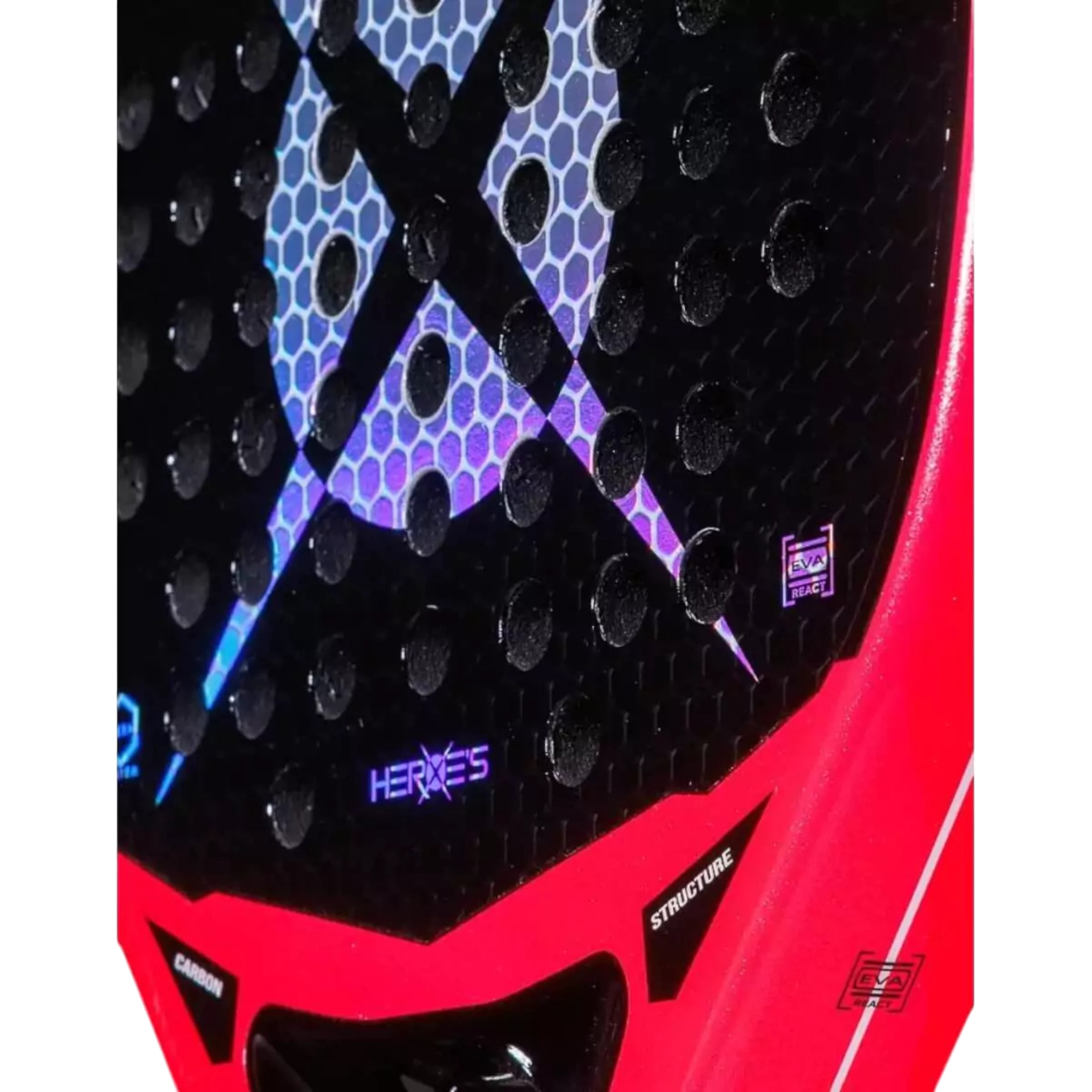 Heroes RS2 2025 Padel Racket 18K Carbon Silver Teardrop shape Advanced Mid Balance