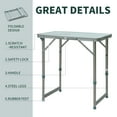 thumbnail image 4 of Outsunny 23" Adjustable-Height Folding Camping Table Portable Table, 4 of 9
