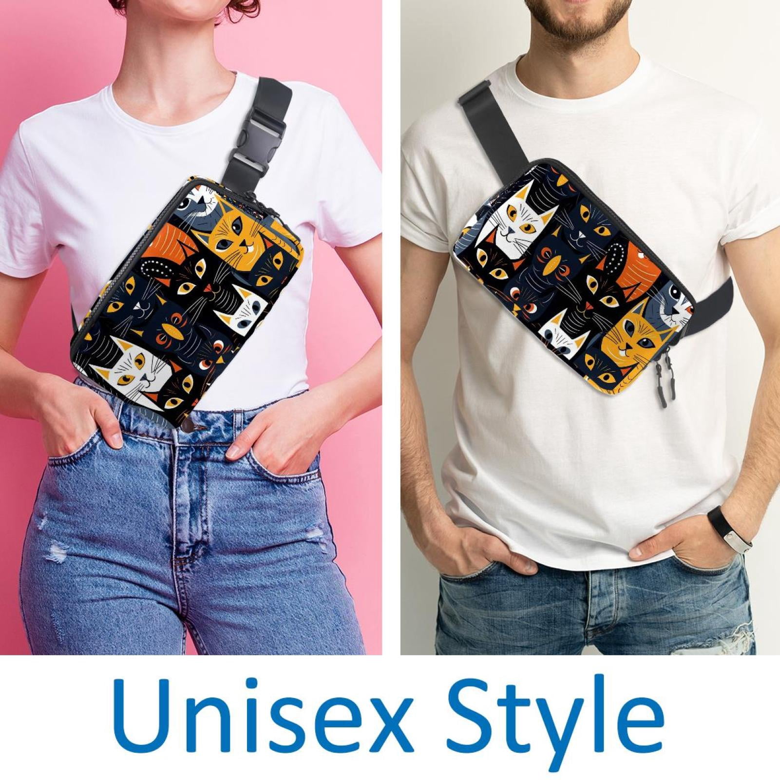 Cats Lightweight Adjustable Waist Bag Fanny Pack with Extension Strap - Unisex Fitness Running Belt