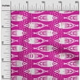 thumbnail image 2 of oneOone Viscose Chiffon Fuschia Pink Fabric Asian Block Fish Fabric For Sewing Printed Craft Fabric By The Yard 42 Inch Wide, 2 of 4