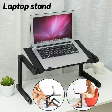 Aluminium Laptop Table, Adjustable Laptop Bed Table, Portable Laptop Workstation Notebook Stand Reading Holder,Ergonomic Lap Desk TV Bed Tray Standing Desk