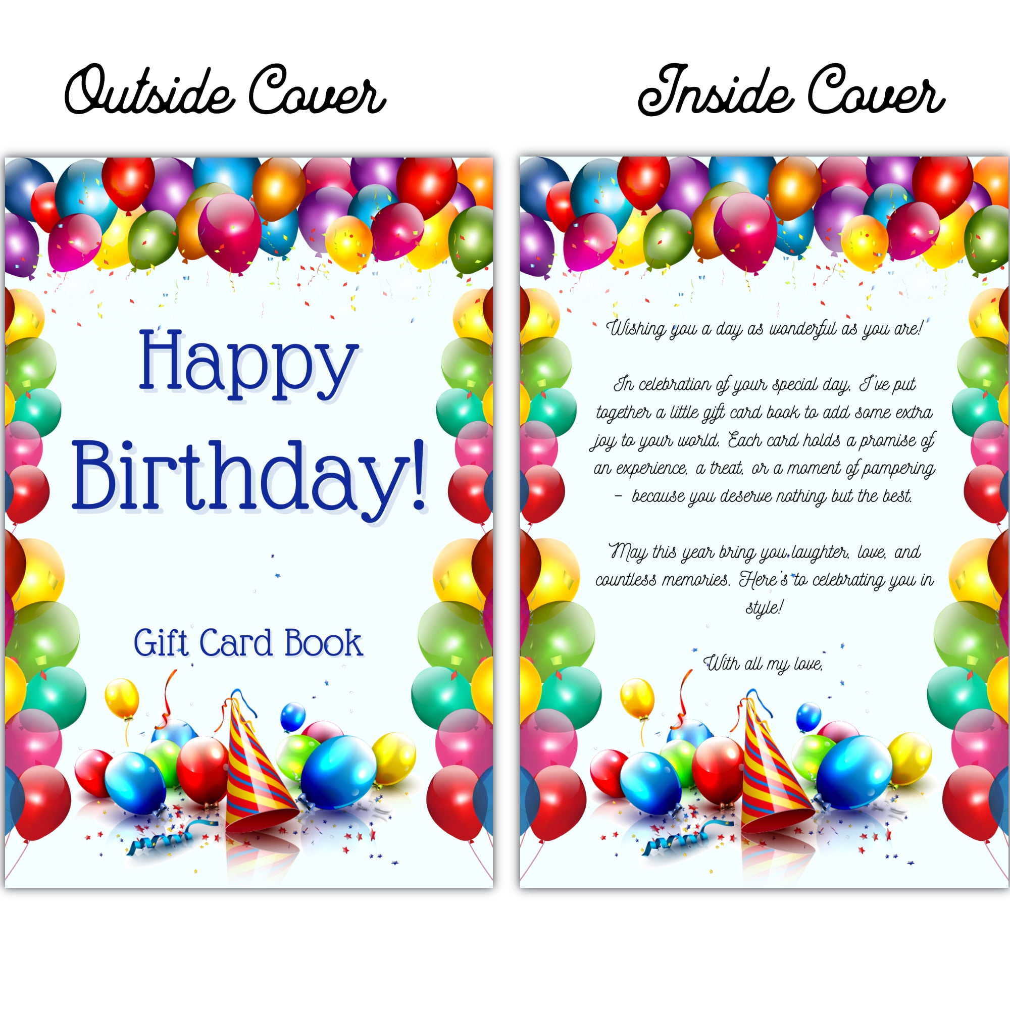 Happy Birthday Gift Card Book