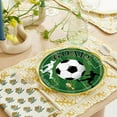 thumbnail image 4 of PUREKKI Green Football-themed Disposable Paper Tray Tablecloth Paper Towels Birthday Party Set Decorator, 4 of 5