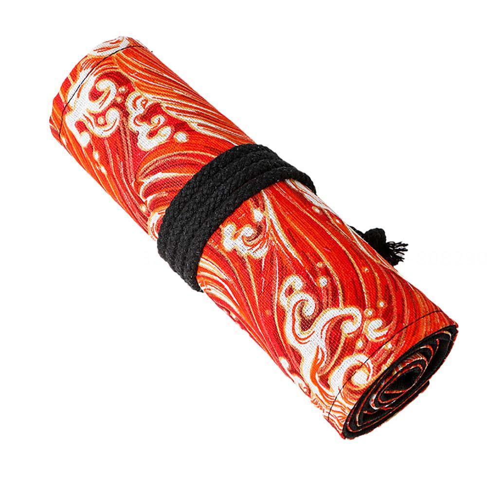 lapa 72 Hole Artist Paint Brush Roll Up Bag Holder Canvas Pouch Pen