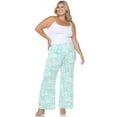 thumbnail image 5 of White Mark Women's Plus Size Floral Paisley Palazzo Pants, 5 of 6