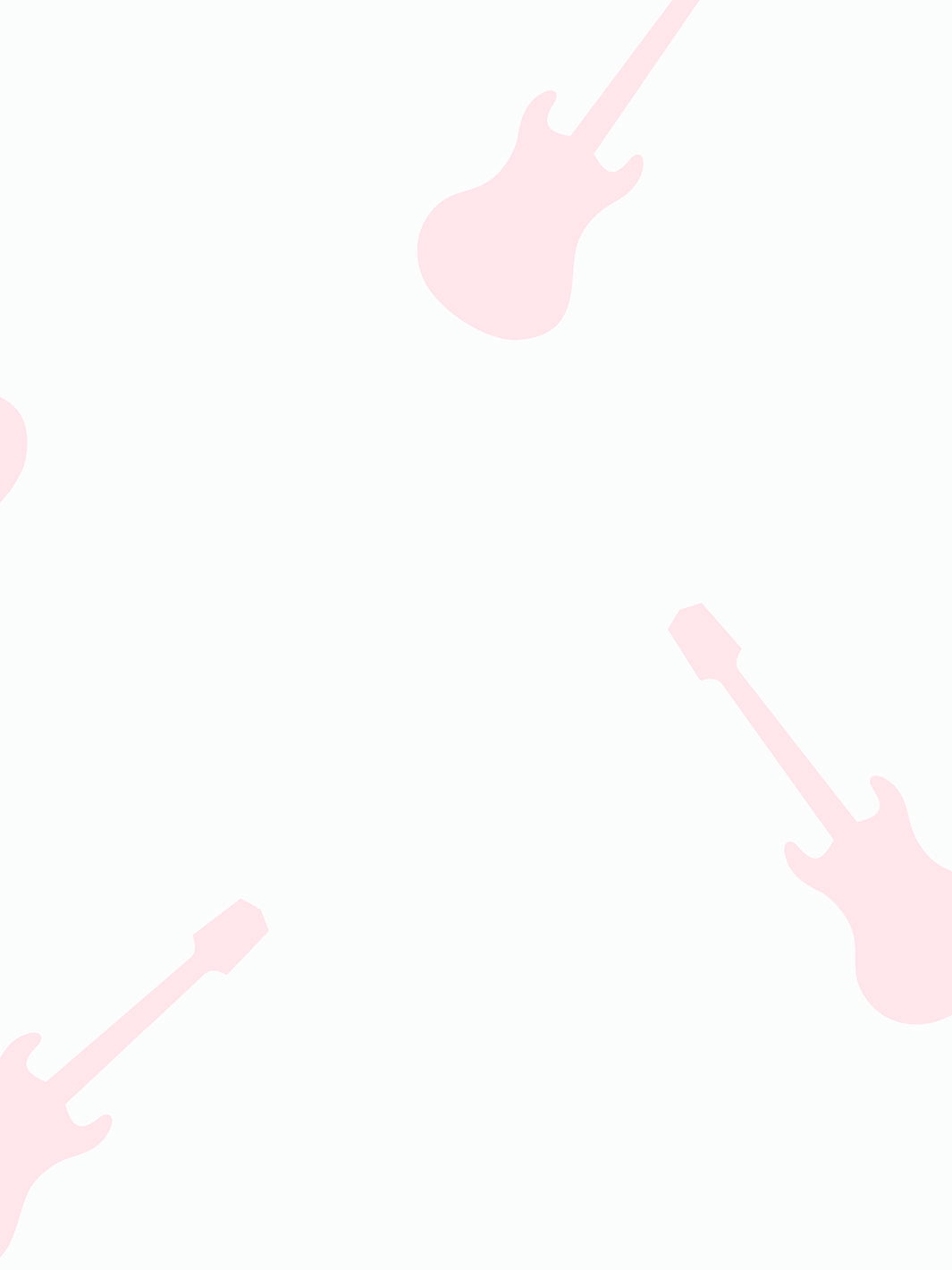 Solid Electric Guitar Removable Vinyl Wallpaper by Barbie - White