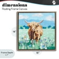 thumbnail image 4 of Stupell Industries Rustic Lodge Blue Sky Highland Brown Floating Frame Canvas Art, 18 x 18, by Kim Allen, 4 of 8