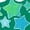 Green, variant on Inktastic 100 Days of School Stars in Blue Long Sleeve Youth T-Shirt