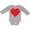 AC-Heather Grey, variant on Inktastic Red Heart Boys or Girls Long Sleeve Baby Bodysuit