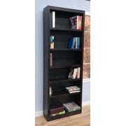Concepts in Wood 6 Shelf Wood Bookcase, 84 inch Tall - Espresso Finish