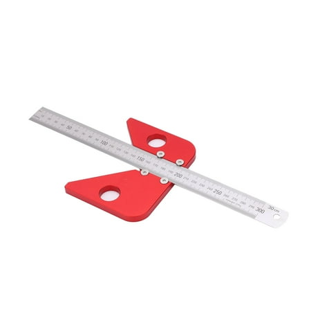 

Center Scribe Gauge Practical Red Woodworking Center Measuring Ruler 45 90 Degree Stable For Wood Metal For Concrete