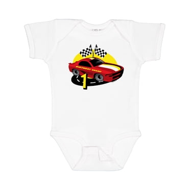Inktastic Race Car 1st Birthday Boys Baby Bodysuit