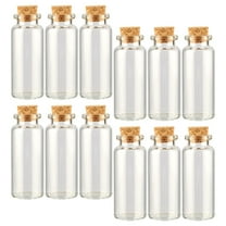 ROSENICE 12Pcs Clear Small Glass Vials for Wish Paper Storage DIY Projects